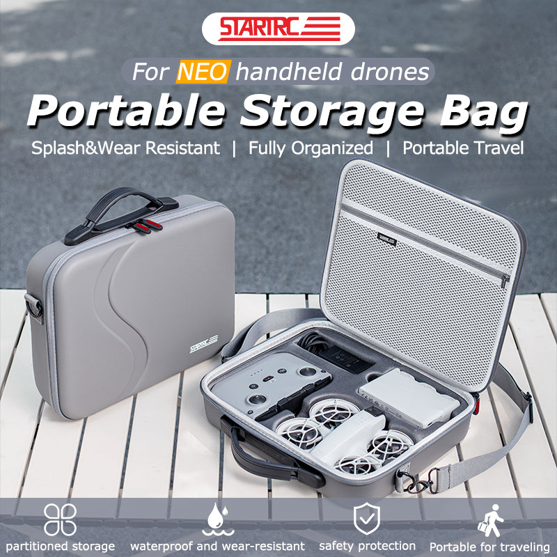 Portable Travel Case For DJI Neo Drone - Protective Orange Carrying Bag With Buckle For Drone Accessories