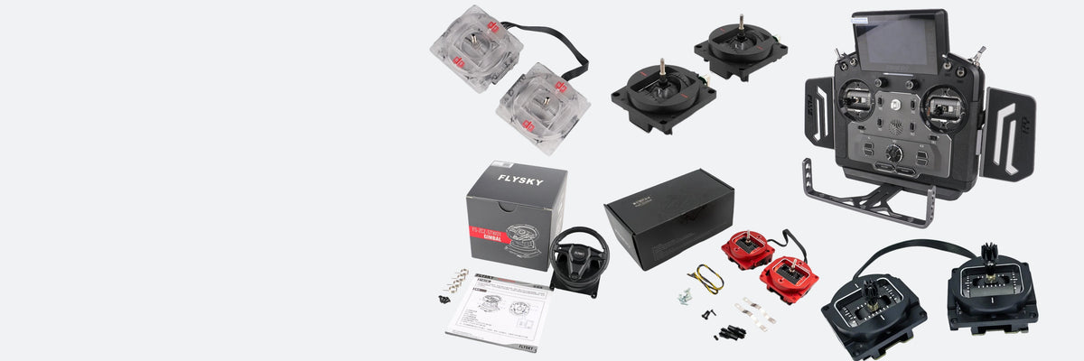 Flysky transmitter gimbals, steering controls and joystick accessories