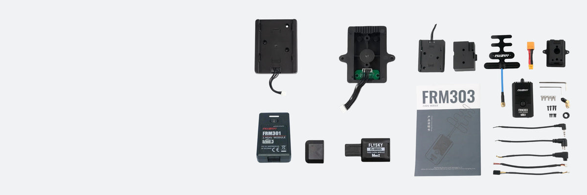 Flysky Ranger RF modules and transmitter mounting adapters