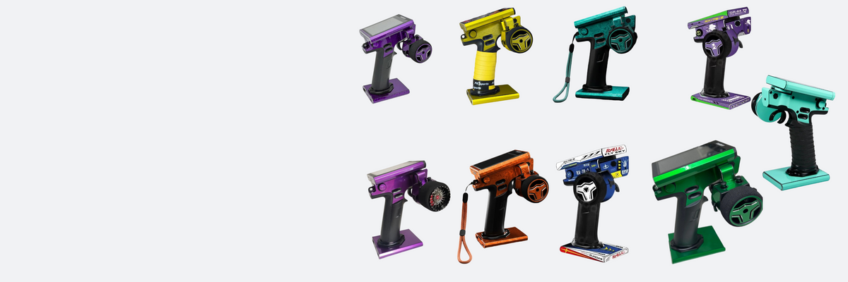 Flysky Noble NB4 stickers and skins in carbon fiber, metallic, matte and creative designs