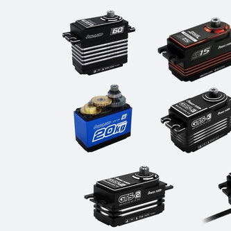 PowerHD RC servos, drift gyros and programming accessories