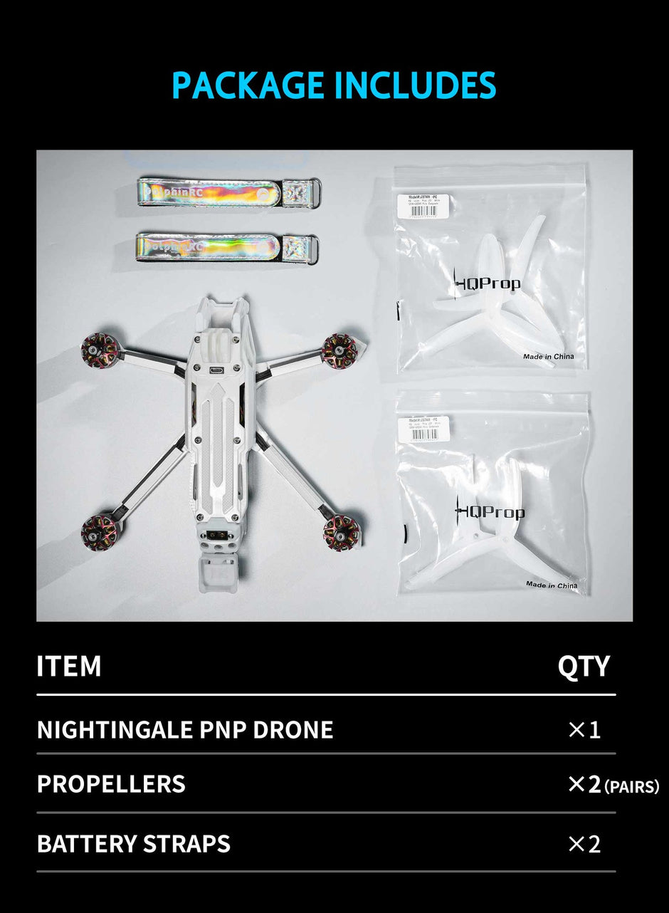 DolphinRC Nightingale X5 5 inch FPV Long Range Power Combo Kit, 2207 1950KV Brushless Motors & F405 60A Stack & Propellers for RC Drone Freestyle Racing DIY