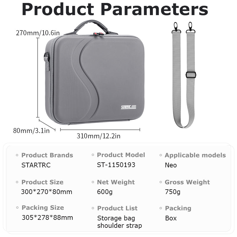 STARTRC Portable Storage Bag for DJI Neo Fly More Combo