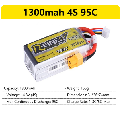 Tattu R-Line Gens Ace 1.0 2.0 LiPo Rechargeable Battery 550/650/750/850/1050/1300/1550/1800mah 95C 3S 4S 6S for RC FPV Racing