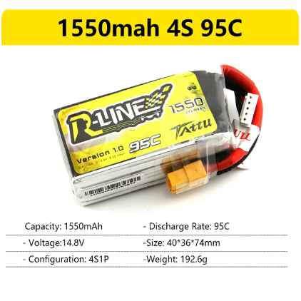 Tattu r-line Gens Ace 1.0 2.0 LiPo batterie Rechargeable 550/650/750/850/1050/1300/1550/1800mah 95C 3S 4s 6S pour RC FPV Racing 