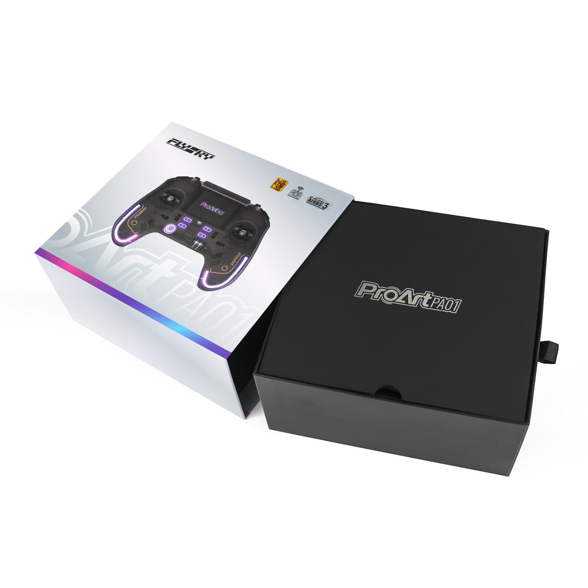 Flysky ProArt PA01 2.4GHz Hall Gimbal EdgeTX ELRS Radio Controller Packaging Box