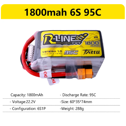 Tattu R-Line Gens Ace 1.0 2.0 LiPo Rechargeable Battery 550/650/750/850/1050/1300/1550/1800mah 95C 3S 4S 6S for RC FPV Racing