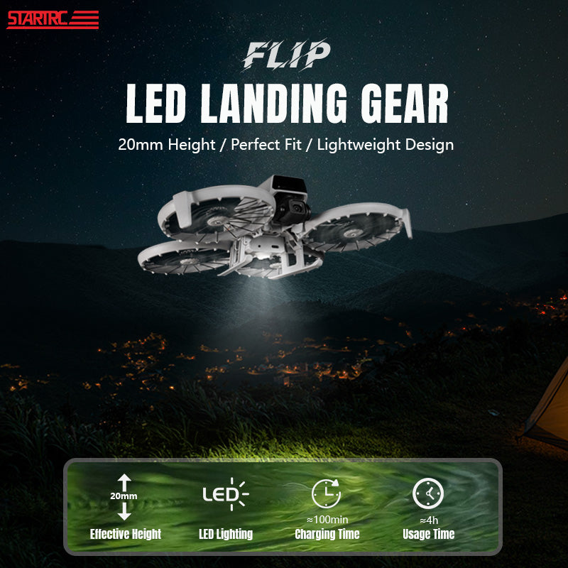 Soarsky DJI FLIP landing gear, drone night lights, UAV anti-collision lights