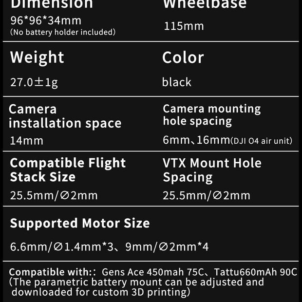 DolphinRC PRISMFLY X2 Frame Kit