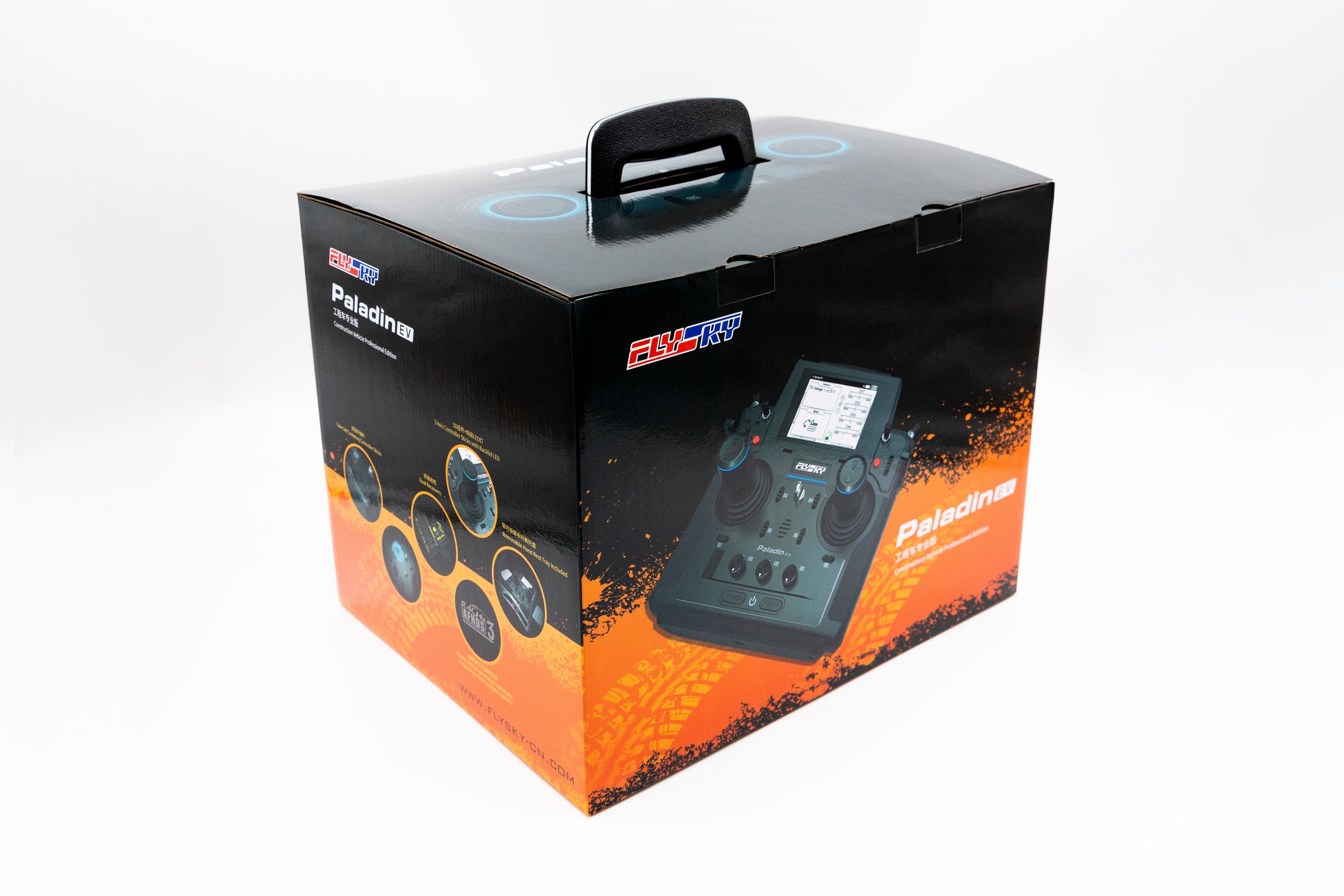 Soarsky Flysky Paladin PL18 EV 2.4GHz 18CH RC Transmitter with 5D Hall Sensor Gimbals AFHDS 3, 3.5 Inch TFT Touching Screen Radio Remote Controller for RC Engineering Vehicle