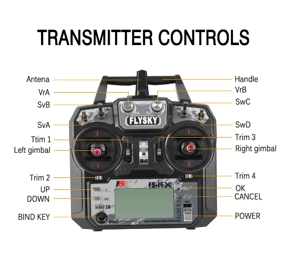 Flysky FS-i6X 2,4 GHz 10 canaux AFHDS 2A 