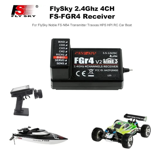 Soarsky Original FLYSKY Noble NB4/NB4 PRO Receiver FGR4 4CH Waterproof 2.4G AFHDS ANT High-speed Receiver