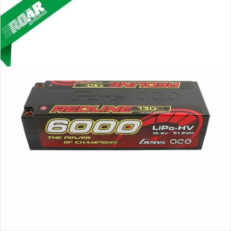 Gens Ace 6000 mAh 4S 130C 15,2 V Redline-Serie HardCase HV Lipo-Akku