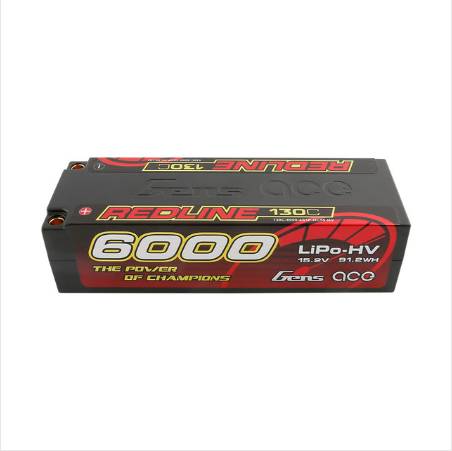 Gens Ace 6000mAh 4S 130C 15.2V Redline Series HardCase HV Lipo Battery