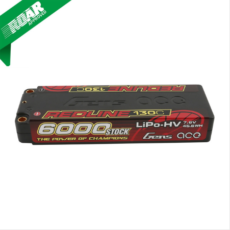 Gens Ace Redline Serie 6000 mAh 7,6 V 130C 2S2P HardCase HV Lipo-Akku