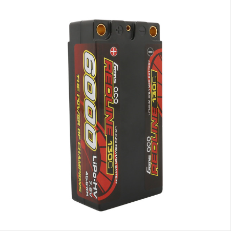 Gens Ace Redline Series 6000mAh 7.6V 130C 2S2P HardCase HV Shorty Lipo Batterie