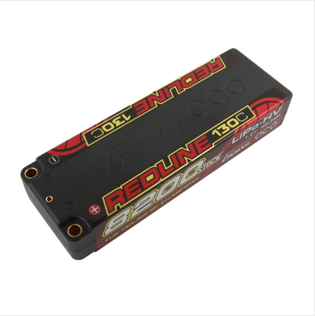 Gens Ace 8200mAh 2S 7.6V 130C HardCase HV Redline Series Lipo Battery