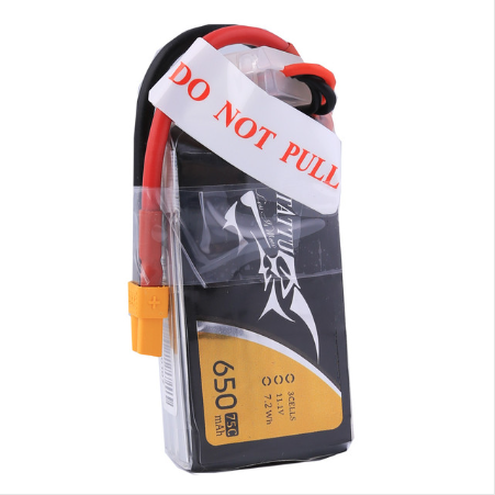 Tattu 650mAh 3S 75C 11.1V Lipo Battery Pack With XT30 Plug