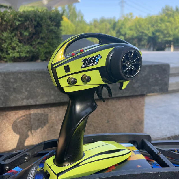 Traxxas TQi radio bright yellow sticker skin wrap