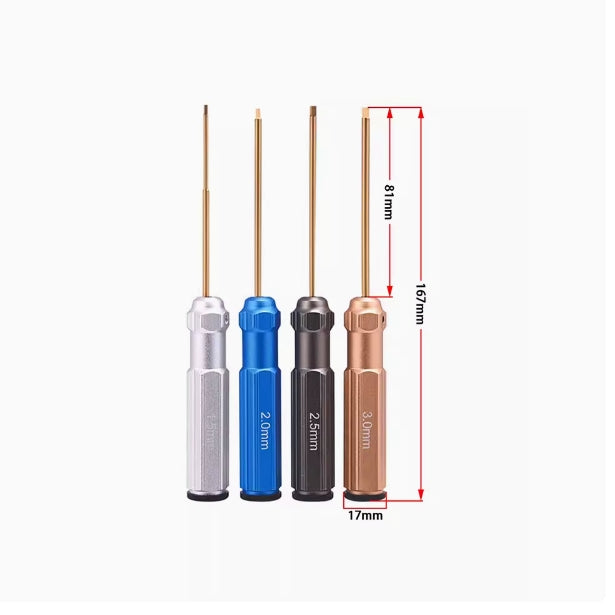 1.5/2.0/2.5/3.0mm simulation model climbing car repair tool car model airplane model hexagon screwdriver