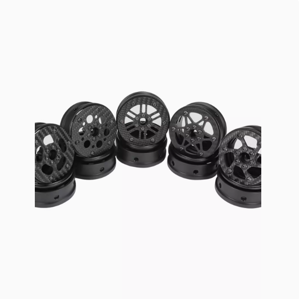 4pcs 2.2 inch carbon fiber wheels 1/10 climbing car SCX10 TRX4 CAPRA tube frame car LCG chassis