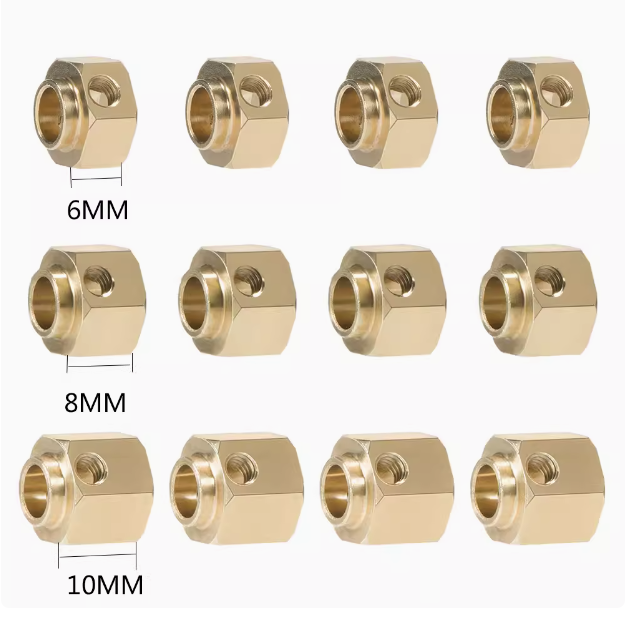 1/10 TRX4 TRX6 brass extended coupler counterweight 12mm widened hexagonal coupler upgrade