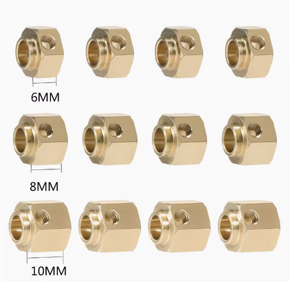 1/10 TRX4 TRX6 brass extended coupler counterweight 12mm widened hexagonal coupler upgrade