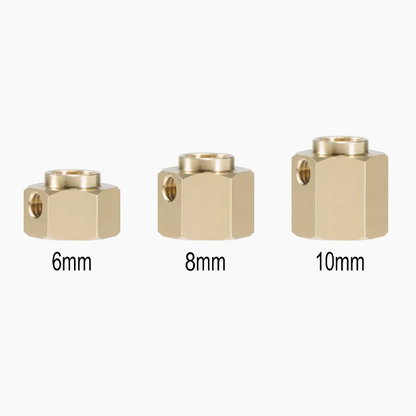 1/10 TRX4 TRX6 brass extended coupler counterweight 12mm widened hexagonal coupler upgrade