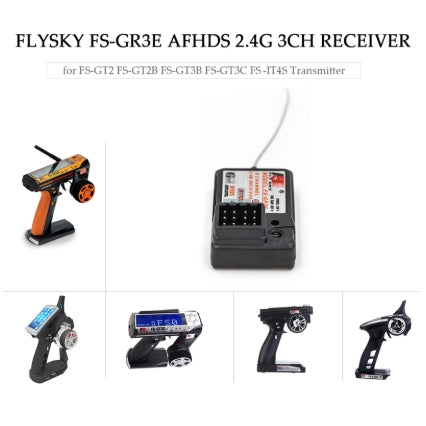 Flysky FS-GR3E AFHDS 3CH Receiver for RC Car Boat FS-GT2 FS-GT2B FS-GT3B FS-GT3C FS-IT4S