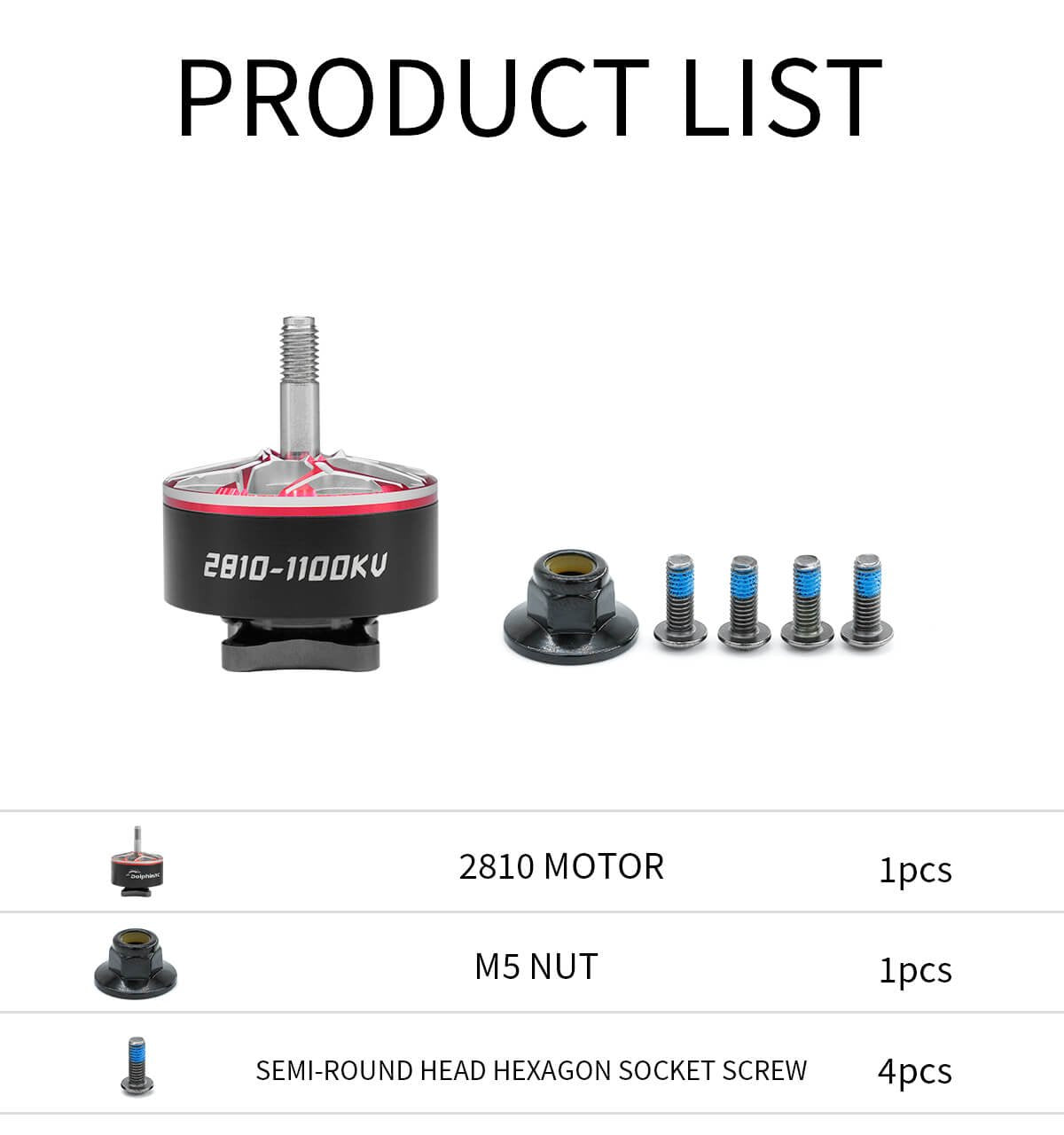 Dolphinrc 2810 1100KV Brushless Motor