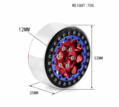 z Moyeux de roue en métal de 1,9 pouces