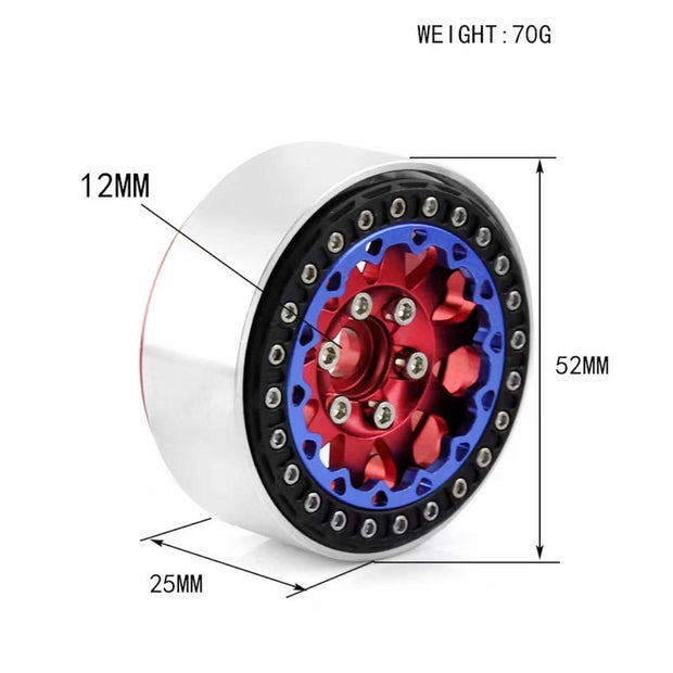 z Moyeux de roue en métal de 1,9 pouces