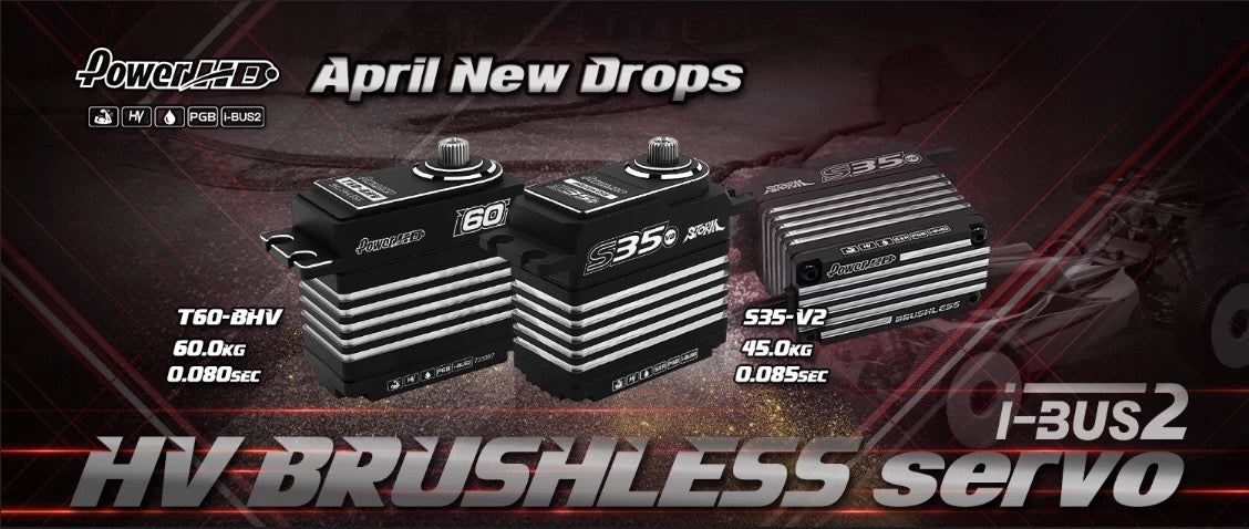 Power HD T60-BHV High Voltage Brushless Servo - 60KG Torque, Waterproof Metal Gear for RC Cars/Robots