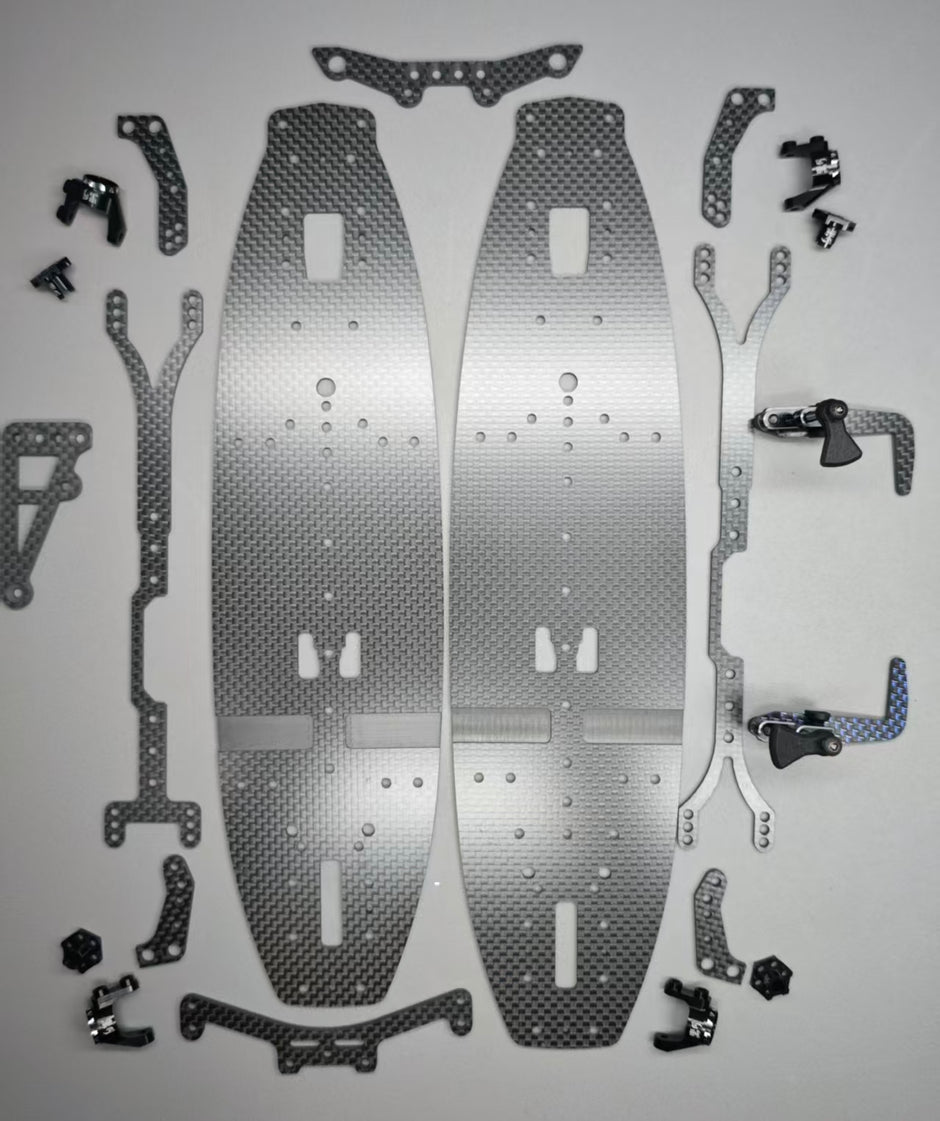 3Racing Cero M210/M225 Mini Carbon Fiber Upgrade Set - Full Chassis & 2nd Deck