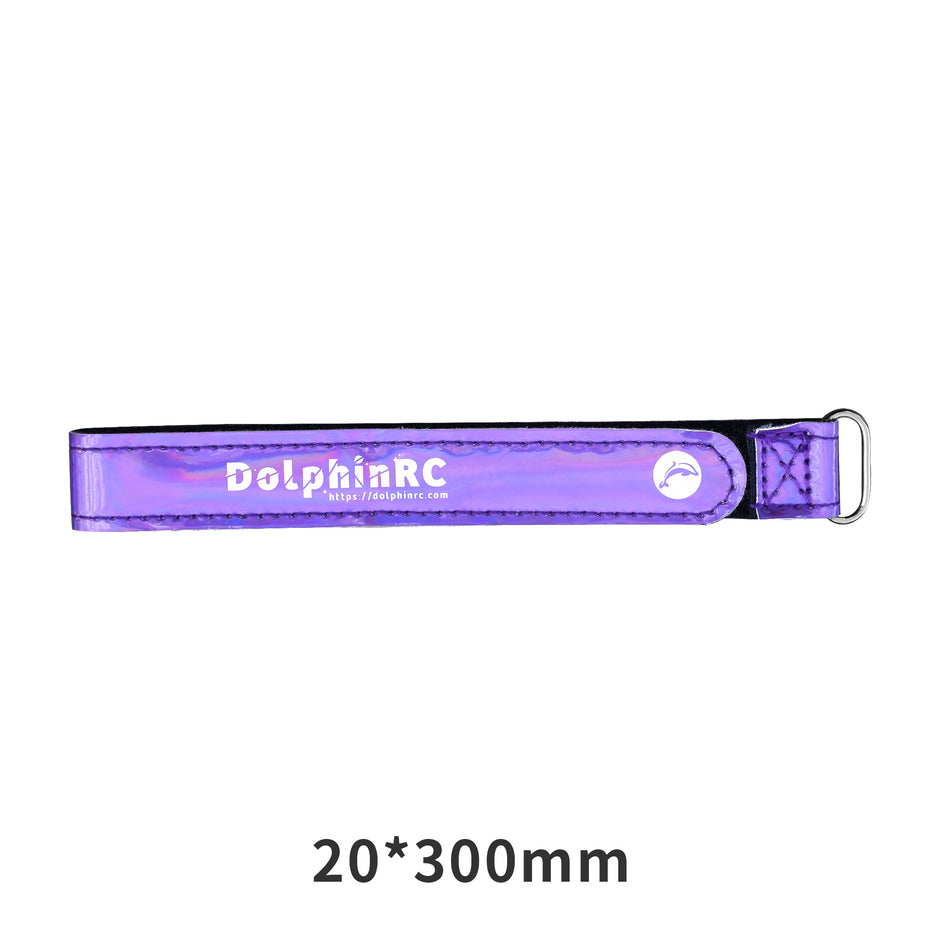DolphinRC Black Nylon and PU Leather Anti-Slip Battery Strap for FPV Drones