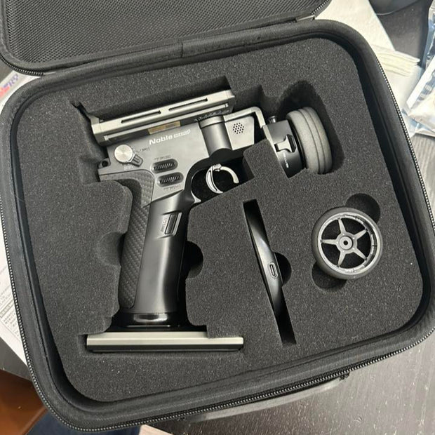 Weapon in a black case with foam padding
