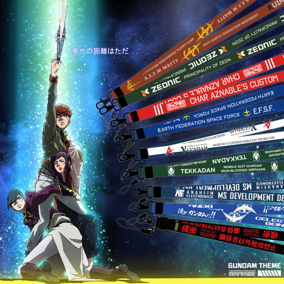 Anime-Styled Gundam RC Remote Controller Lanyard - Multi-Functional Neck/Wrist Strap & Keychain for RC Enthusiasts