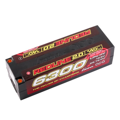 Gens Ace 6300mAh 4S 15.2V 140C HardCase 59# Redline 2.0 Series Batterie Lipo avec balle de 5,0 mm