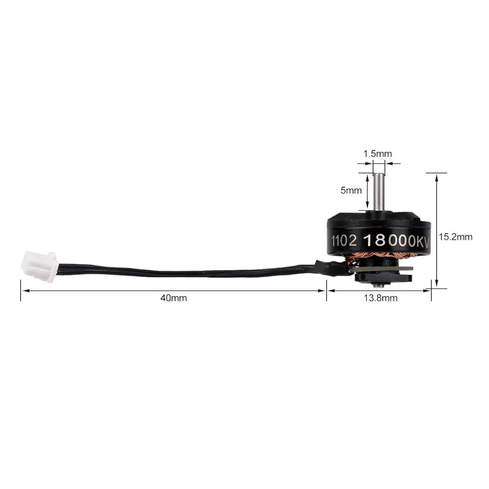 BETAFPV 4pcs 1102 18000KV Brushless Motor 1S FPV Motor for 1S Brushless Micro Whoop Drone Like Meteor75 1S Brushless FPV Micro Drone