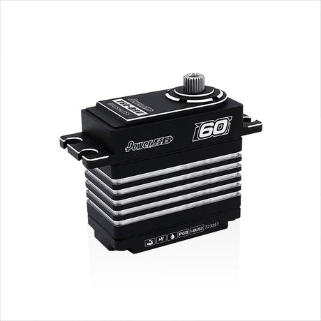 Power HD T60-BHV High Voltage Brushless Servo - 60KG Torque, Waterproof Metal Gear for RC Cars/Robots