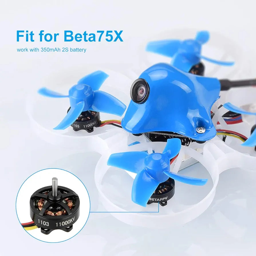 BETAFPV 4pcs 1103 11000KV Brushless Motors FPV 2S Motor RC for 2S Lipo Battery 2S Frame Beta75X Whoop Drone