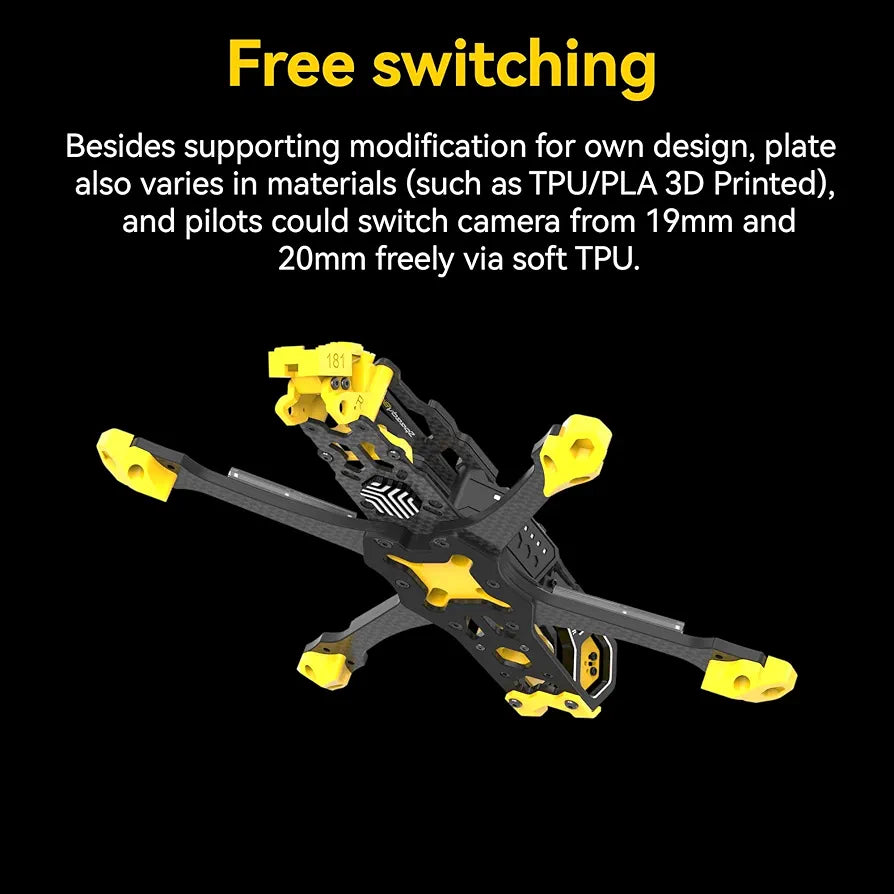 SPEEDY BEE Master 5 V2 Drone Frame - 226mm Wheelbase, Lightweight, Anti-Vibration, CNC Aluminum Alloy, DJI O3 Air Unit Compatible, Cinematic & Freestyle Flying