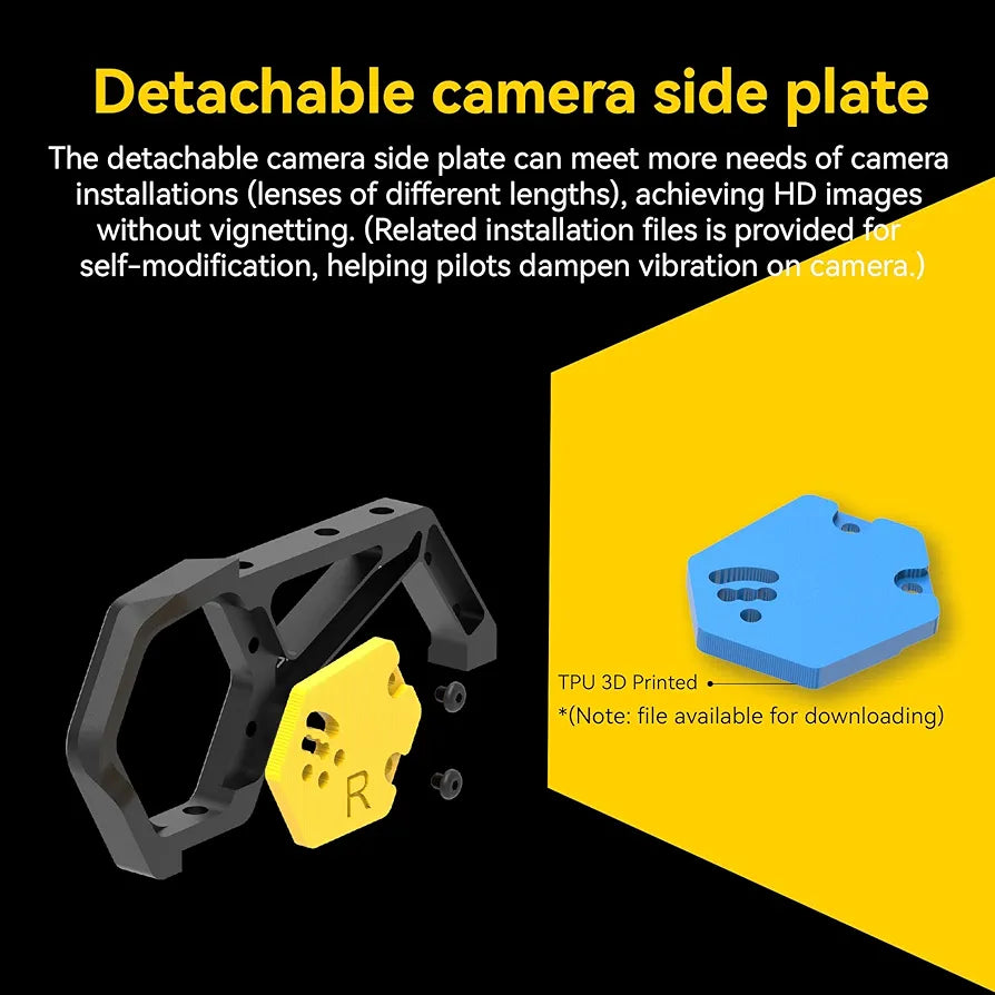 SPEEDY BEE Master 5 V2 Drone Frame - 226mm Wheelbase, Lightweight, Anti-Vibration, CNC Aluminum Alloy, DJI O3 Air Unit Compatible, Cinematic & Freestyle Flying