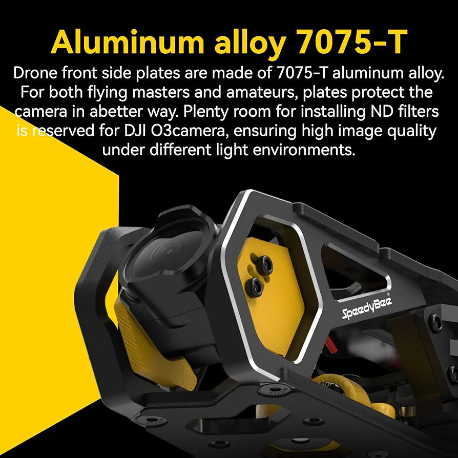 SPEEDY BEE Master 5 V2 Drone Frame - 226mm Wheelbase, Lightweight, Anti-Vibration, CNC Aluminum Alloy, DJI O3 Air Unit Compatible, Cinematic & Freestyle Flying