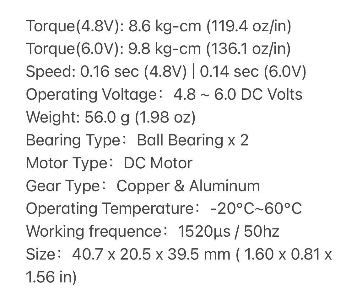 Power HD 9001MG Analog RC Servo 9.8KG Metal Gear Steering Gear for 1:10 Flat Sports Car off-road Vehicle Short-distance Truck