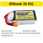 Tattu R-Line Gens Ace 1.0 2.0 LiPo Rechargeable Battery 550/650/750/850/1050/1300/1550/1800mah 95C 3S 4S 6S for RC FPV Racing