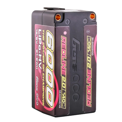 Gens Ace 6000mAh 4S 15.2V 140C HardCase 69# Redline 2.0 Series Batterie Lipo avec balle de 5,0 mm