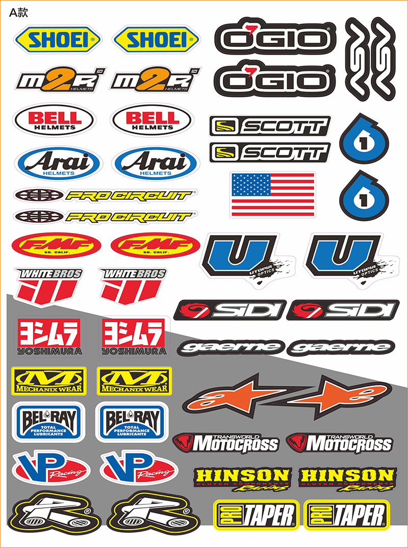 1/10 simulation climbing car stickers drift stickers scx10 trx4 trx6 KM4 RC car shell stickers