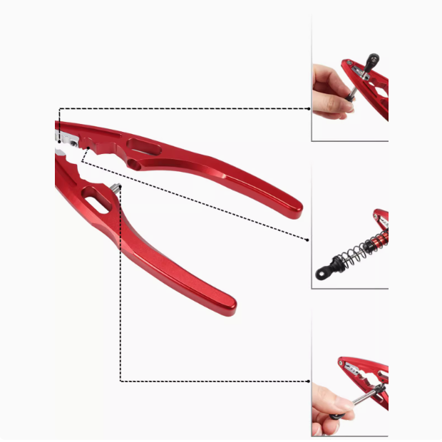 Aluminum CNC Pliers Pivot Ball Disassembly Tool Shock Body Shaft Holder for 1/10 RC Crawler Boats Drones LCG Rigs Links Building-2