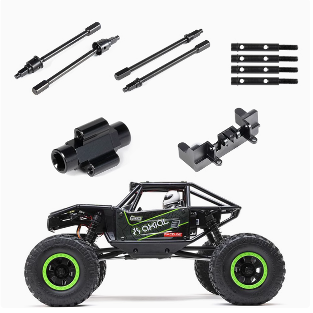 Axial 1/18 UTB18 Capra Kid Goat CVD Drive Shaft, Door Edge Short Shaft, and Servo Mount Upgrade